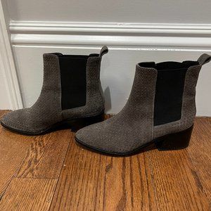 ALICE + OLIVIA Suede Studded Accents Chelsea Boots - Size 36